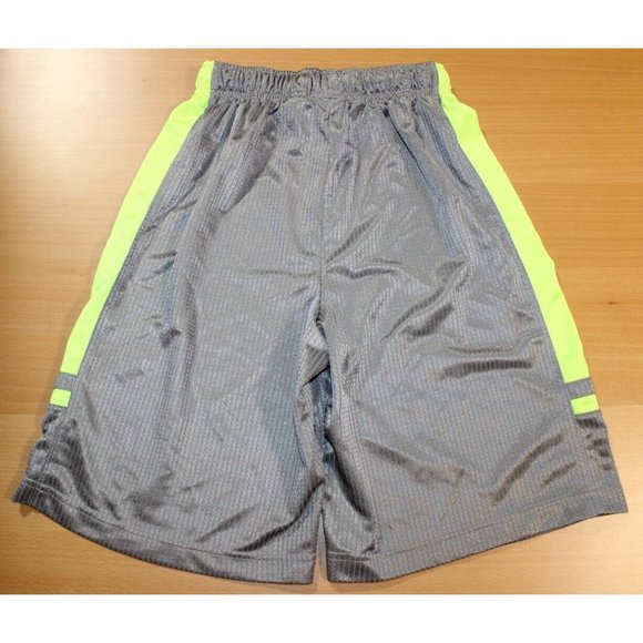 Nike Franchise Basketball Training Workout Shorts Boys Medium Gray Yellow 522433 - Picture 4 of 4
